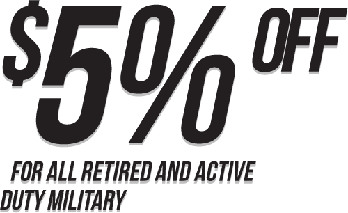 5 percent of for all retired and active duty military coupon electrical repair